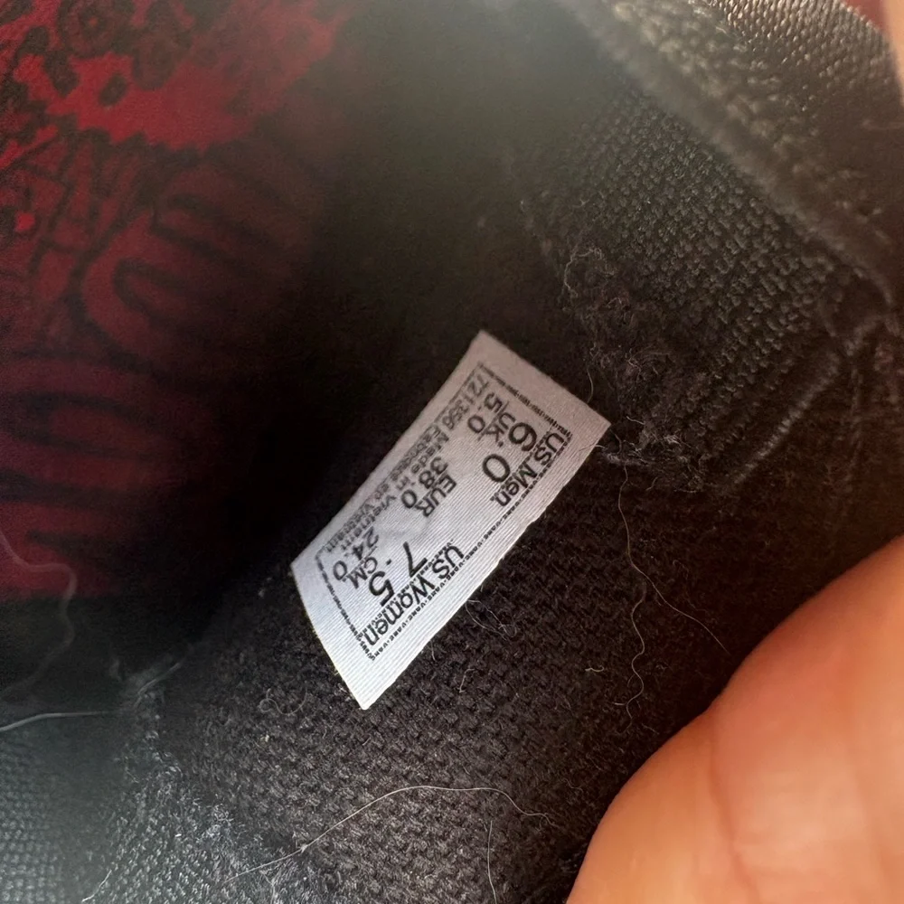 Vans Black and Red Marvel Slip-On Sneakers